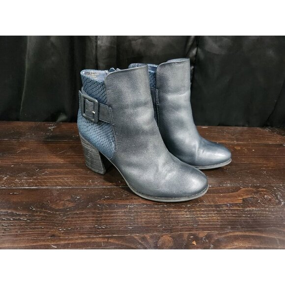Seychelles Reunited Blue Leather Ankle Zip Booties/Sz. 6 - Picture 3 of 8